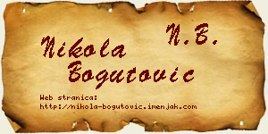 Nikola Bogutović vizit kartica